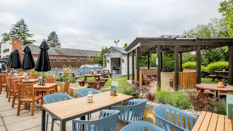 Outdoor patio dining area